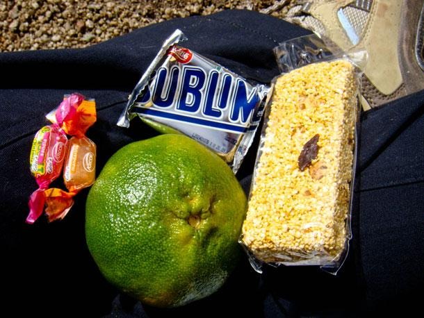 Snack en la montaña de colores